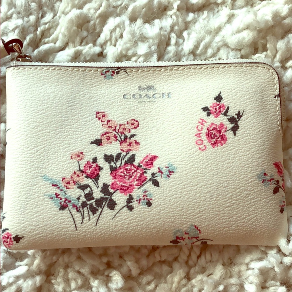 Brand new floral Coach wristlet